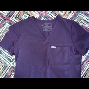 Figs purple shadow scrub top